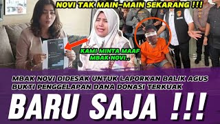 BARU SAJA  MBAK NOVI LAPORKAN BALIK AGUS BUKTI PENGGELAPAN DANA DONASI TERKUAK DISINI [upl. by Nodyroc]