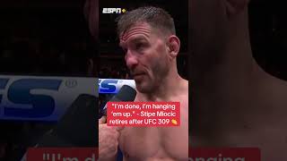 Stipe says he’s retiring UFC309 [upl. by Sirhc]