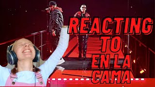 REACTING TO  NICKY JAM Y DADDY YANKEE  EN LA CAMA LIVE [upl. by Telrahc]