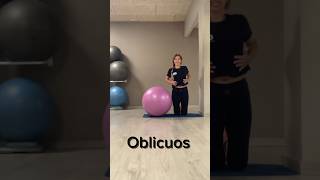 El mejor ejercicio para trabajar abdominales oblicuos con Fitball [upl. by Anairt622]