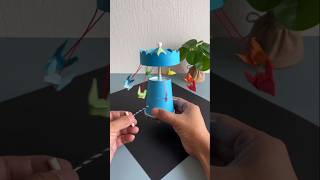 Rotating paper crane from cup [upl. by Alleusnoc396]