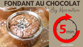 Fondant au chocolat cœur coulant  Recette Marmiton👨‍🍳 [upl. by Celeski]