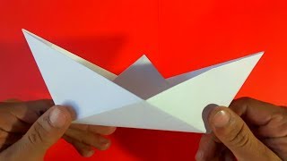 Como hacer un barco de papel  How to make a paper boat Origami [upl. by Gromme]