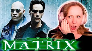 Erin takes the red pill amp enters THE MATRIX 1999 First Time Watching MOVIE REACTION [upl. by Alyehc254]