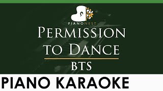 BTS  Permission to Dance  LOWER Key Piano Karaoke Instrumental [upl. by Neurath]