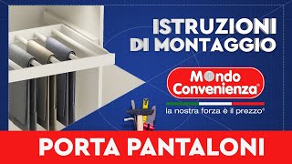 Istruzioni di Montaggio Porta Pantaloni Estraibile Donatella Mondo Convenienza [upl. by Aizirtap224]