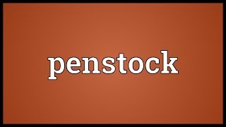 Penstock Meaning [upl. by Ariamat]