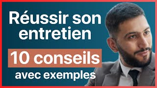 Réussir un entretien dembauche en 2024  10 conseils concrets avec exemples [upl. by Nolur]