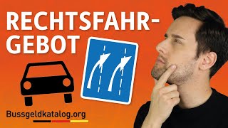 Rechtsfahrgebot in Deutschland Wann gilt es und wann nicht 🚘  bussgeldkatalogorg [upl. by Kirad]