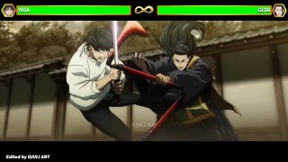 Yuta Okkotsu vs Geto Suguru WITH HEALTHBARS  Jujutsu Kaisen 0 [upl. by Eunice958]