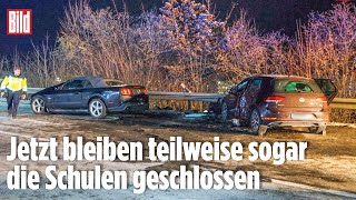 Extreme Gefahr auf den Straßen BlitzeisAlarm in Deutschland [upl. by Newg]