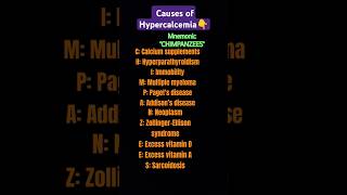 Causes of HyperCalcemia Mnemonics 💯 neet inicet fmge [upl. by Riddle]