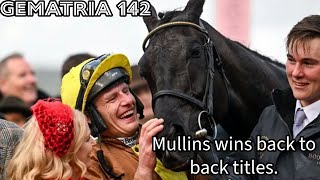 Willie Mullins wins back to back titles gematria decoding numerology cheltenhamfestival [upl. by Yroj632]