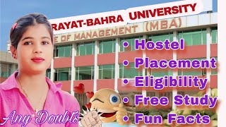 RAYAT BAHRA UNIVERSITY  Admission  Placement  Hostel  All Doubts Clear ❣️rayatbahrauniversity [upl. by Hurst]