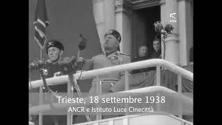 Il discorso di Mussolini a Trieste del 18 settembre 1938 [upl. by Sonnnie]