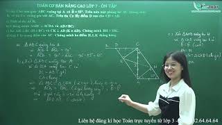 Toán lớp 7  Ôn tập hình học  Cô Nguyễn Quỳnh  Vinastudyvn [upl. by Leahcimnaes237]