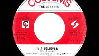 1967 HITS ARCHIVE I’m A Believer  Monkees a 1 recordmono [upl. by Obadias]