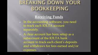 9 Breaking Down Your Bookkeeping and IOLTAClient Trust Liability [upl. by Ihcur]