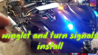 zx14r mirror winglets review and turn signal Blinkers install extra [upl. by Catlee]