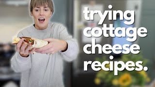 Trying VIRAL Cottage Cheese Recipes [upl. by Jehias]