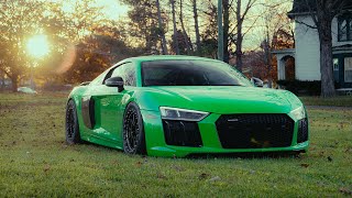 Twin Turbo Signal Grün R8  Fall Foliage Season Closer 4K [upl. by Eednahs]