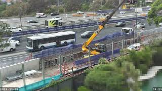 Warringah Freeway Upgrade time lapse  Wednesday 06 November 2024 [upl. by Ellecrad]