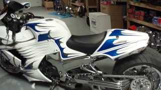 quotGlacierquot a Custom Kawasaki ZX14R by Garwood Custom Cycles  WITH LIGHT KIT Motorcycle Video [upl. by Uyerta]