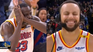 Steph Curry reacts to Draymond doing his Night Night celly after dunk vs Timberwolves 😂 [upl. by Devinna]