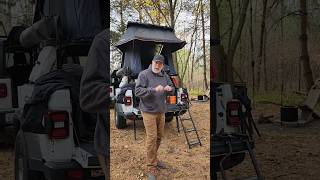 Rooftop Tent Stairs instead of a Ladder rtt rooftoptent camping wintercamping [upl. by Yauqaj658]