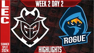 G2 vs RGE Highlights  LEC W2D2 Summer 2024  G2 Esports vs Rogue Week 2 Day 2 [upl. by Hermy]