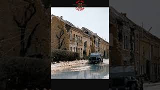 A US Jeep passes through a floaded Street in Hurtgen Germany usmilitary history [upl. by Materi]