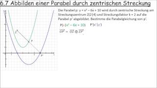 67 Abbilden einer Parabel durch zentrische Streckung [upl. by Naujat356]