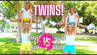 Twin Acro Challenge With the Rybka Twins amp Taytum amp Oakley [upl. by Conah]