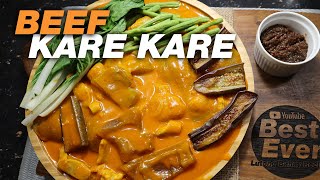 RESTAURANT STYLE FILIPINO BEEF KARE KARE  KARE KARENG BALAT NG BAKA AT TUWALYA [upl. by Harrad13]