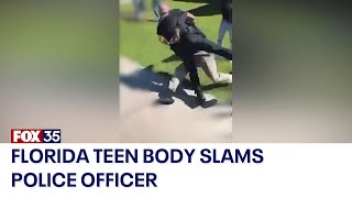 Florida high school student accused of body slamming police officer during fight [upl. by Rush]