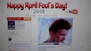 Youtube April Fools Day Rick Rolld [upl. by Sirromal]