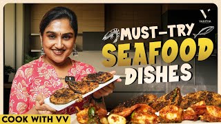 Tawa Fish Fry 🐟 amp Idli Podi Prawns 🦐  Cook With VV 👩‍🍳  Vanitha Vijaykumar [upl. by Pollux]