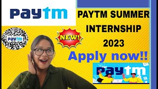 Paytm Summer Internship 2023 Registration  Hiring for Freshers  Paytm Internship 2023  Apply Now [upl. by Anaeirb]