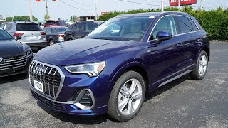 2023 Audi Q3 S Line Premium Plus Navarra Blue  Video Tour with Hunter [upl. by Ruberta886]