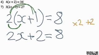 Solving equations with brackets [upl. by Lemieux157]