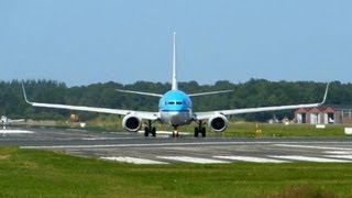 KLM ► Boeing 737800 ► Landing  Takeoff ✈ Groningen Airport Eelde [upl. by Eveline409]