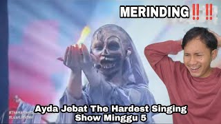 Ayda Jebat  The Hardest Singing Show Minggu 5 🇮🇩 Reaction  MERINDING‼️ [upl. by Danice]