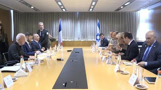 Sébastien Lecornu rencontre le ministre israélien de la Défense à TelAviv  AFP Images [upl. by Chee]