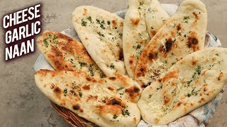 Cheese Garlic Naan  Cheesy Garlic Naan Without Tandoor  Dhaba Style Cheese Garlic Naan  Bhumika [upl. by Asilat]