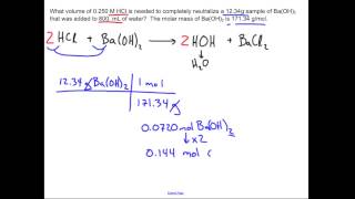 Neutralization Reaction Chemistry Sample Problem [upl. by Ulphiah]