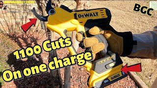 1100 CUTS on a Single CHARGE   DeWalt 20V Max CORDLESS PRUNERS [upl. by Spragens203]