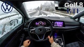 VW Golf 8 GTE 245HP  POV Snow Drive [upl. by Wrigley]