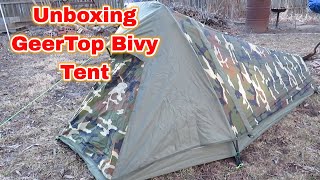 Unboxing GeerTop Bivy Tent [upl. by Lecram]