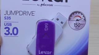 64GB USB 30 Flash Drive  Lexar JumpDrive S35 [upl. by Lenno126]