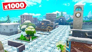 FORTNITE 1000 FREEZE TRAPS vs TILTED TOWERS Custom Playground Battle Royale Mode [upl. by Tomchay]